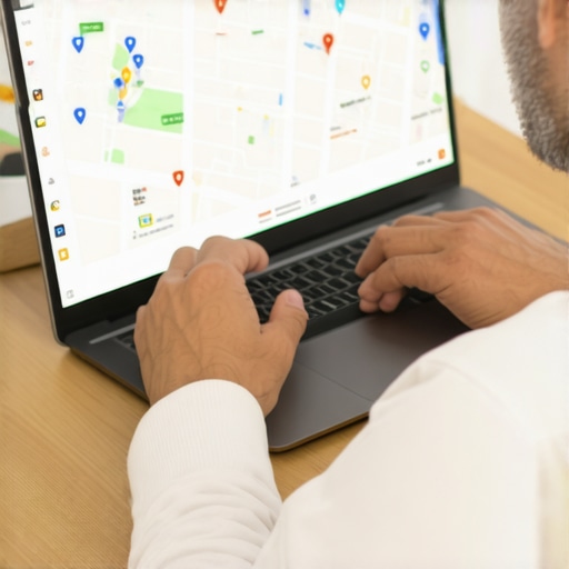 Expert reviewing local SEO data and Google Maps insights