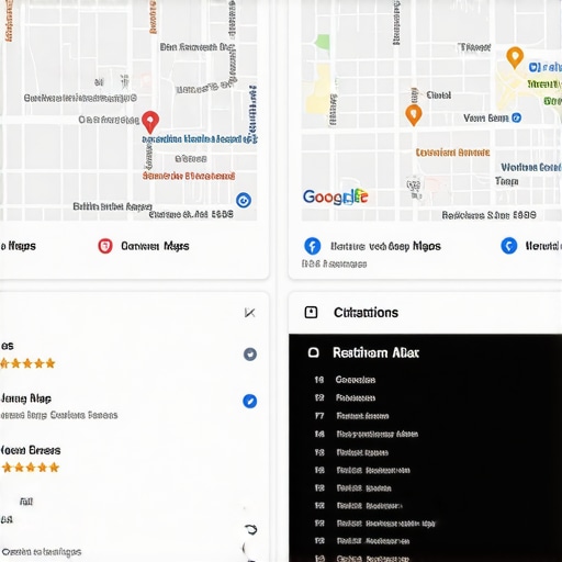 Dashboard displaying local search rankings, reviews, and citations