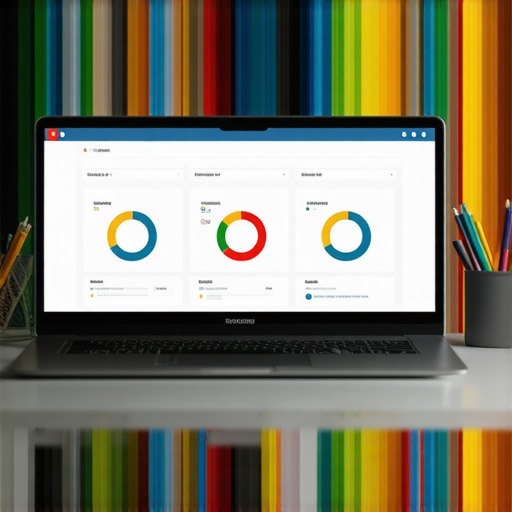 A workspace with multiple screens showing SEO analytics, review management, and local search data.