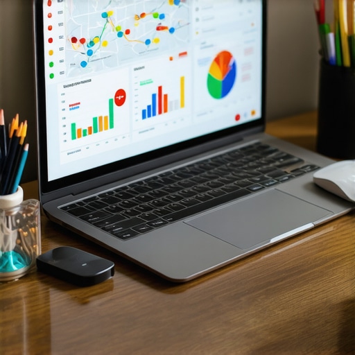 SEO Tools for Local SEO Maintenance 2025 Laptop and monitor displaying local SEO analytics and Google Maps performance metrics