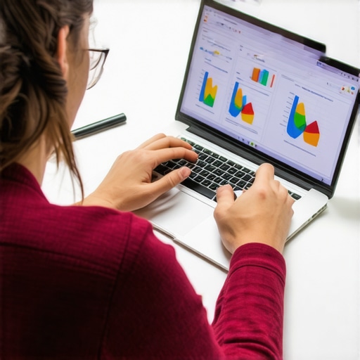 Business owner reviewing local SEO analytics on a computer