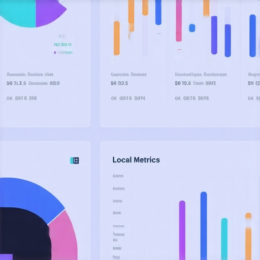 Screenshot of an SEO dashboard displaying local search rankings and analytics.