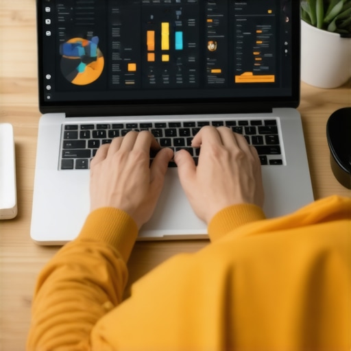 Person analyzing local SEO analytics on a laptop with dashboards showing reviews and rankings