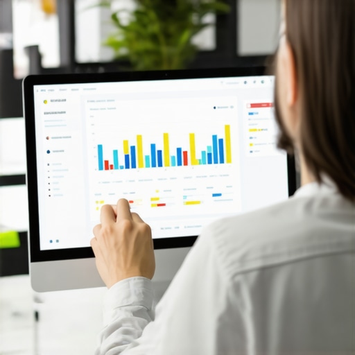 Person reviewing local search rankings on a digital dashboard