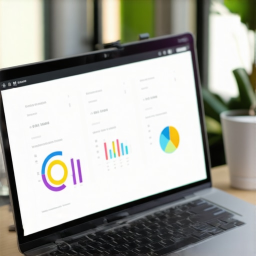Laptop displaying an open checklist for local SEO optimization with charts and notes