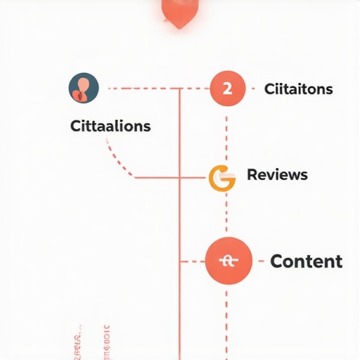 Diagram illustrating key steps to optimize a Google Maps listing for better local rankings.