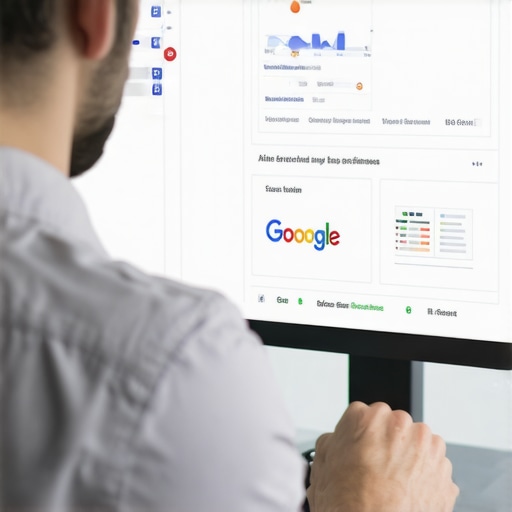 Person editing Google Business profile on computer for local SEO improvement