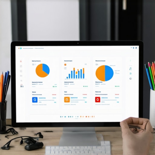 Close-up of a laptop screen displaying SEO analytics and tools used for local SEO management.