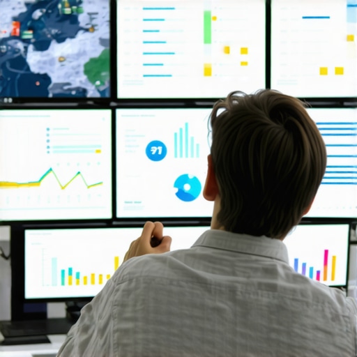 Analyzing Local SEO Data A person reviewing local SEO performance metrics using digital tools.