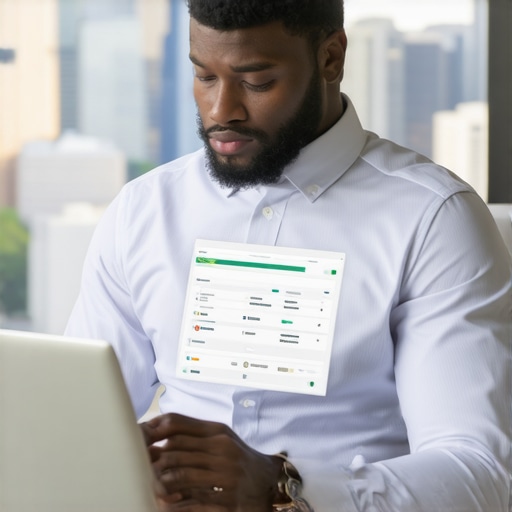 Business owner reviewing analytics dashboard for local SEO performance