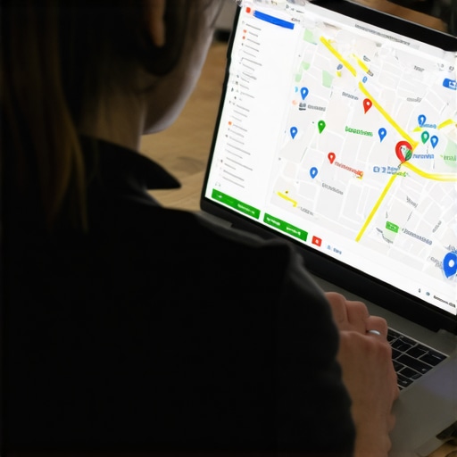 Person optimizing a Google Business Profile to improve local search rankings.