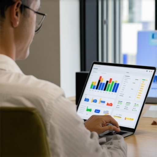 Business owner reviewing customer feedback and analytics on a laptop.