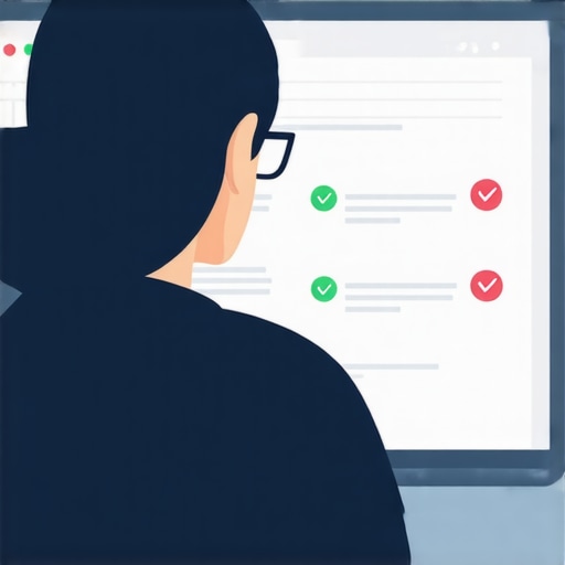 Optimizing Local SEO Elements Person reviewing local business listings on computer screen with checkmarks.